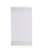 Hamptons Lurex Honeycomb Fouta weiß/silber - 100x200 cm