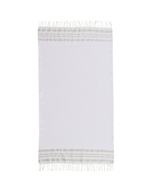 Hamptons Lurex Honeycomb Fouta weiß/silber - 100x200 cm