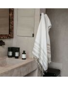 Hamptons Lurex Honeycomb Fouta weiß/silber - 100x200 cm