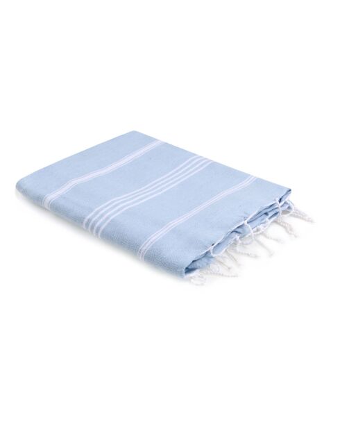 Fouta Classique Mykonos bleu pâle - 100x200 cm