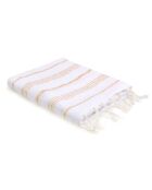 Fouta Lurex Mykonos weiß/gold - 100x200 cm