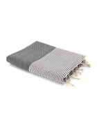 Fouta Ibiza Honeycomb mittelgrau/weiß - 100x200 cm