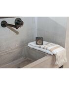 Hamptons Lurex Honeycomb Fouta wit/goud - 100x200 cm