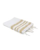 Hamptons Lurex Honeycomb Fouta wit/goud - 100x200 cm