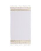 Hamptons Lurex Honeycomb Fouta wit/goud - 100x200 cm