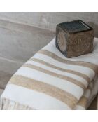 Hamptons Lurex Honeycomb Fouta wit/goud - 100x200 cm