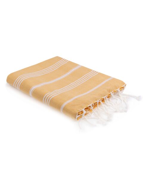 Klassische Fouta aus Mykonos, Sonnenblumengelb, 100 x 200 cm