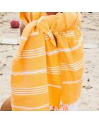 Klassische Fouta aus Mykonos, Sonnenblumengelb, 100 x 200 cm