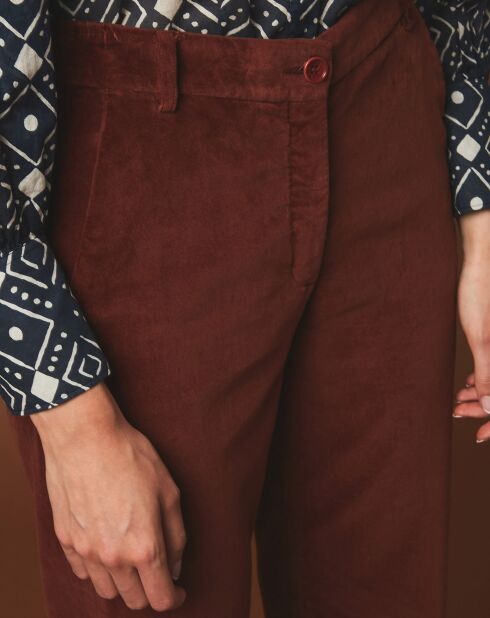 Pantalon en Velours Perfect cacao