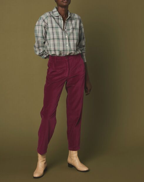 Pantalon en Velours Perfect magenta