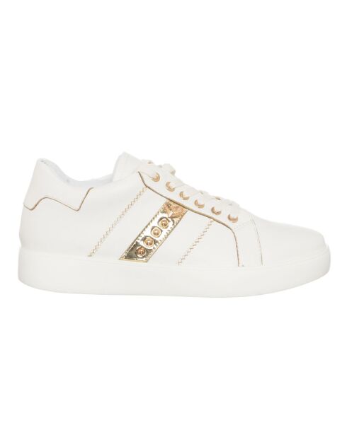 Sneakers en Cuir Cali blanc/doré