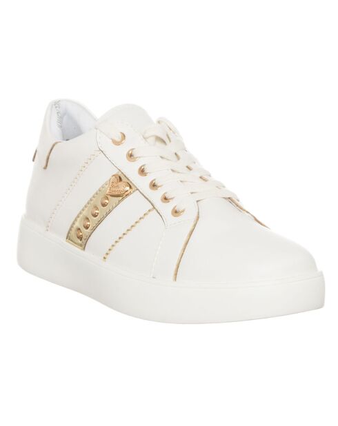 Sneakers en Cuir Cali blanc/doré