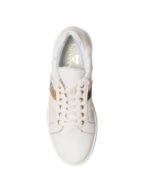 Sneakers en Cuir Cali blanc/doré
