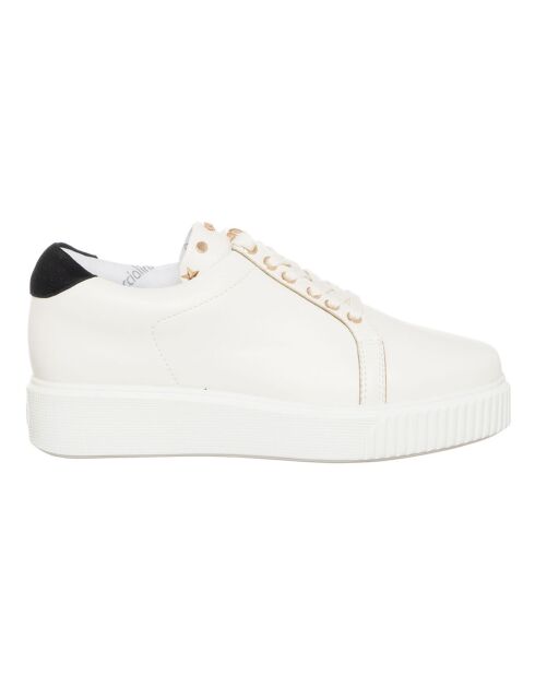 Sneakers en Cuir Riga blanc/noir