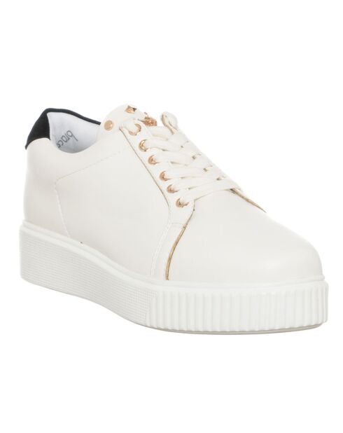 Sneakers en Cuir Riga blanc/noir