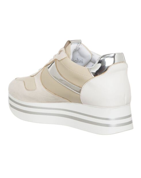 Sneakers en Cuir Bad blanc/écru