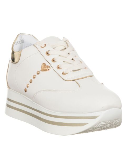 Sneakers en Cuir Pola blanc/doré