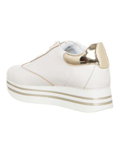 Sneakers en Cuir Pola blanc/doré