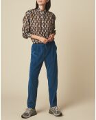 Pantalon en Velours côtelé Philemon prussian bleu