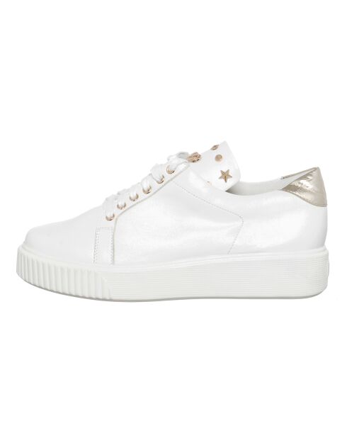 Sneakers en Cuir Ana blanc/doré