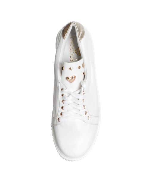 Sneakers en Cuir Ana blanc/doré