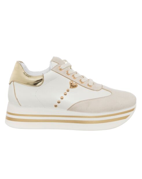 Sneakers en Cuir Noe blanc/écru