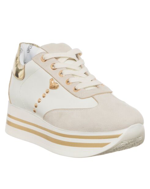 Sneakers en Cuir Noe blanc/écru