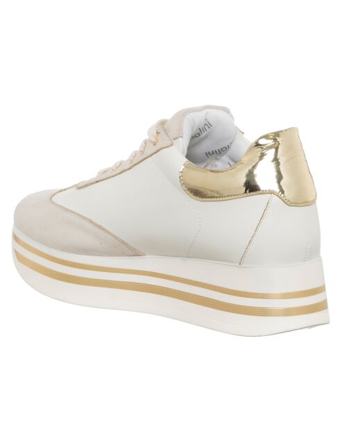 Sneakers en Cuir Noe blanc/écru