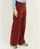 Pantalon en Velours Platine cacao