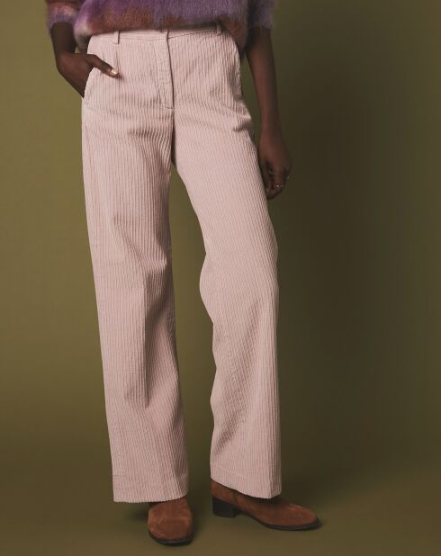 Pantalon en Velours côtelé Prago rosewood