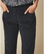 Pantalon en Velours côtelé 7/8ème Punch granit