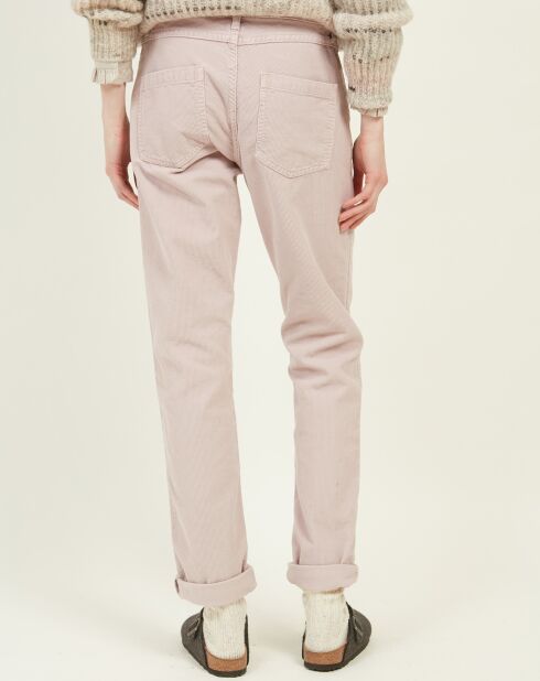 Pantalon en Velours côtelé Pencil rosewood