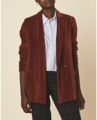 Veste en Velours Vallette cacao