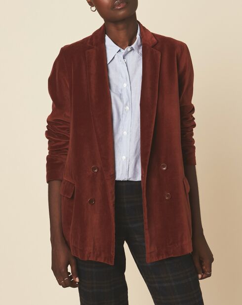 Veste en Velours Vallette cacao