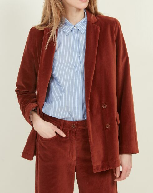 Veste en Velours Vallette cacao