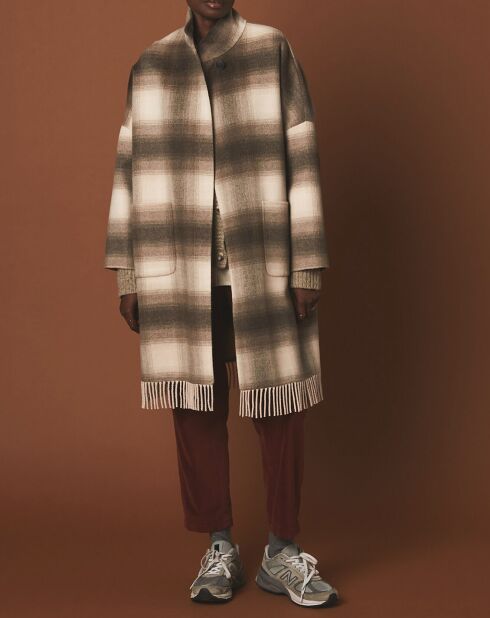 Cappotto Valea in misto lana beige