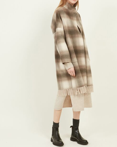 Cappotto Valea in misto lana beige