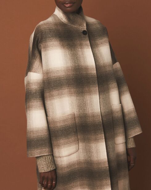 Cappotto Valea in misto lana beige