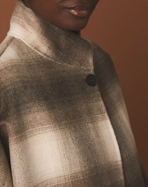 Cappotto Valea in misto lana beige