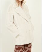 Manteau en Fausse Fourrure Viva chalk