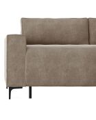 Canapé convertible express Léo velours taupe - 195x100x90 cm