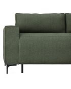 Canapé convertible express Léo tissu tramé vert olive - 195x100x90 cm