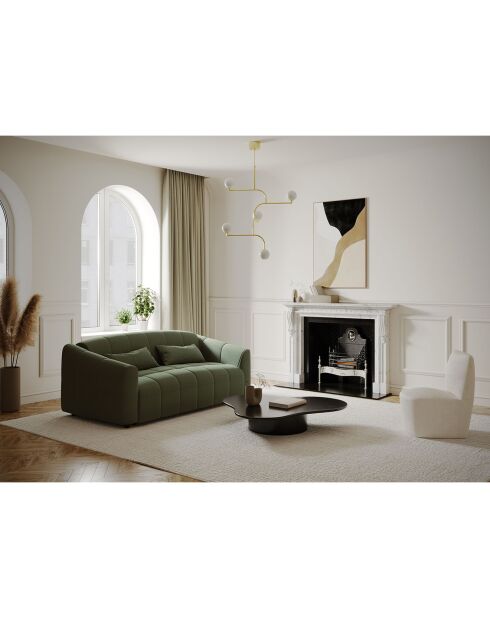 Nora express converteerbare bank olijfgroene geweven stof - 205x108x88 cm