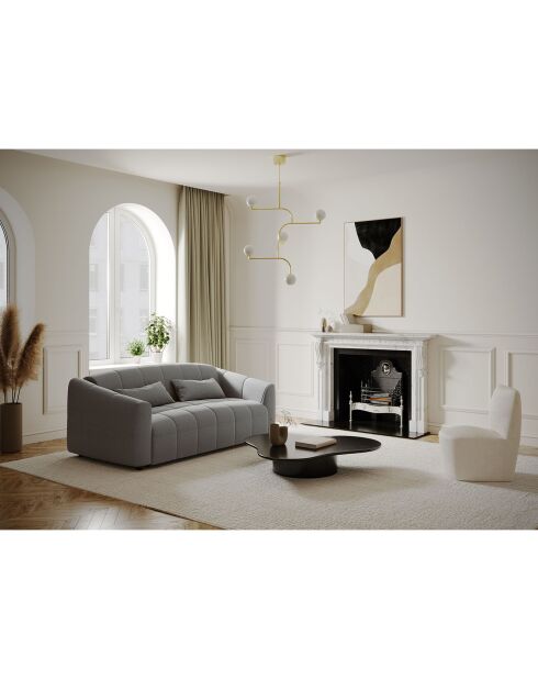 Nora Express Schlafsofa aus betongrauem Webstoff - 205x108x88 cm