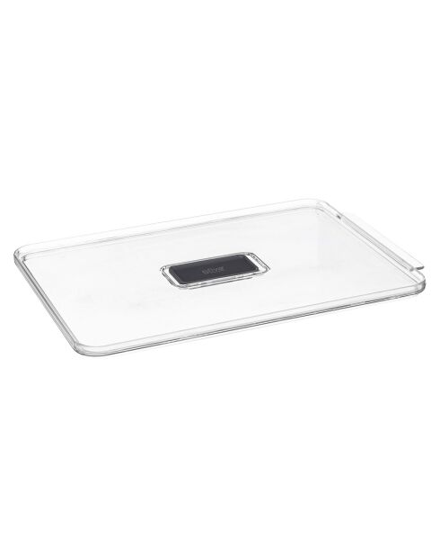 Boîte de rangement pour réfrigérateur grise - 22.5x32.5x12 cm