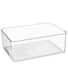Boîte de rangement pour réfrigérateur grise - 22.5x32.5x12 cm