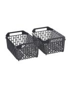 Boîte de rangement pour réfrigérateur grise - 22.5x32.5x12 cm
