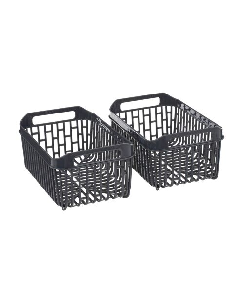 Boîte de rangement pour réfrigérateur grise - 22.5x32.5x12 cm