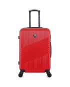 Valise Moyen Séjour 4 roues simples Peter 65 cm rouge