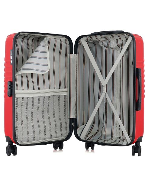 Peter Medium Stay Koffer 4 Einzelrollen 65 cm rot